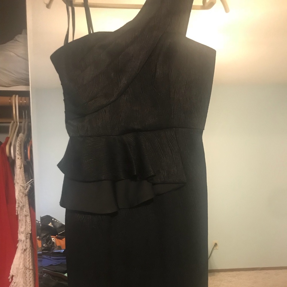 Black one shoulder dress
